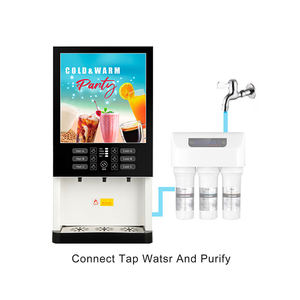 Smart Portable <b>Fully</b> <b>Automatic</b> 2500W Commercial Instant <b>Coffee</b> Tea Vending <b>Machine</b> 3 Powder Tanks Eco-Friendly Commercial Grade - Product Image 4