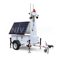 Caméras solaires LVT sur remorque, enregistreur vidéo HD 4MP 4G WiFi, moniteur solaire, tour de caméra de sécurité mobile CCTV