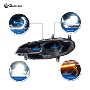 Conjunto de Faros Delanteros LED de Doble Color AKD para BMW X5 E70 2007-2013, Modificación Golden Eye DRL, Actualización Retrofit - Product Image 4