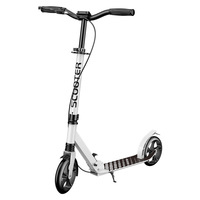 Trottinette pliable à deux roues anti-basculement avec siège pour enfants et adultes de 10 ans et plus - Roues en PU et en fer durables