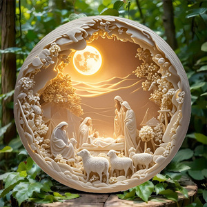 Decorazione da Parete Religiosa Esclusiva per Paesi Vari, Natale, Pasqua, Nascita di Gesù, Resurrezione, Elegante, Riutilizzabile, Artigianale - Product Image 5