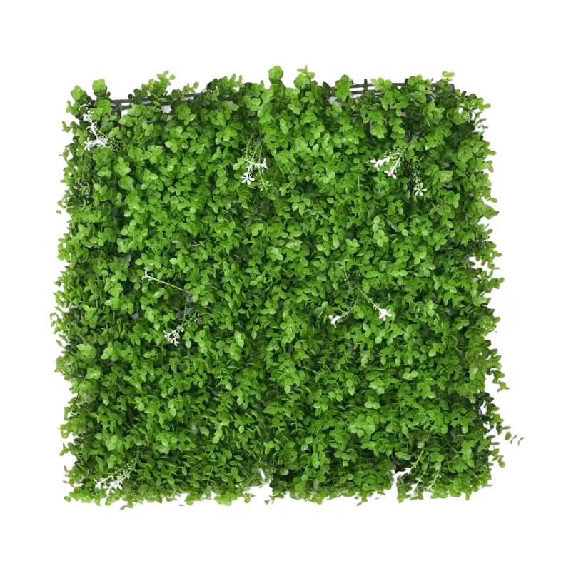 Indoor outdoor Decor plastic backdrop panel hanging faux artificial green plant leaves grass wall
