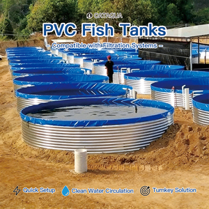 Vasca per Pesci Pieghevole in PVC, Resistente agli Strappi, Facile da Montare, Altre Attrezzature per Acquacoltura per Allevamenti Ittici Interni ed Esterni - Product Image 1