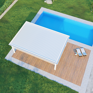 Auvents de garage en <span class=keywords><strong>toile</strong></span> transparente réglable électrique bon marché avec persiennes <span class=keywords><strong>pour</strong></span> pergolas - Product Image 5