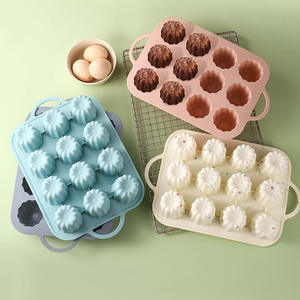 <span class=keywords><strong>Moule</strong></span> à gâteau cylindrique cannelé à 12 cavités-<span class=keywords><strong>Moule</strong></span> à pudding, gelée et chocolat pour la cuisson à domicile et la fabrication de desserts - Product Image 1