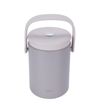 1.8L 3 en 1 Rechargeable Double Couche Isolation Thermique Thermique En Acier Inoxydable 304 Fiole Isolée Sous Vide Thermos Pot Alimentaire