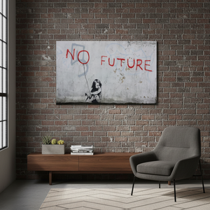 Banksy Graffiti Canvas Print: No Future Urban Political Art,<b>WRAPPED</b> CANVAS - Product Image 3