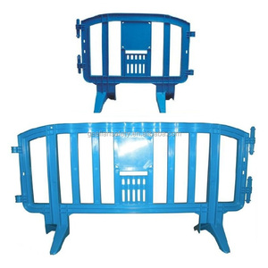 Barrière de circulation en plastique jaune/rouge durable <span class=keywords><strong>Movit</strong></span> Europe, moulage par injection, barrière de sécurité routière portable - Product Image 2