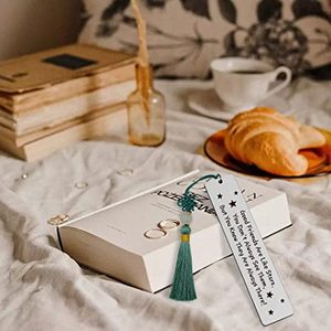 <b>Metal</b> Flower <b>Bookmark</b> with Tassel Wedding & Anniversary Gift - Product Image 2