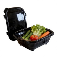 Bacs de préparation pliables pour barbecue avec planche à découper en acier inoxydable, grande capacité, avec couvercle verrouillable, étanche et anti-fuite