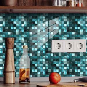 10 Pcs/set PVC <b>Tile</b> <b>Sticker</b> Cross-border Living Room Bedroom <b>Bathroom</b> Self-Adhesive Home Decoration Wallpaper - Product Image 5