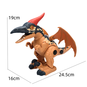 Modelo de simulación de dinosaurio de luz y sonido eléctrico DIY para niños, Pterosaurus, paseo automático, desmontaje, juguete de dinosaurio - Product Image 6