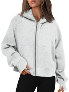 Terry 100% Cotton Sweatshirt Zip up Hoodies Fleece <b>Jackets</b> Oversized Sweatshirts Fall Fashion Outfits 2025 Sweaters Winter - Product Image 6