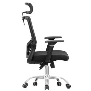 <span class=keywords><strong>Chaise</strong></span> de bureau inclinable à dossier haut de luxe de belle qualité avec accoudoir à hauteur réglable conception de maille de base chromée pivotante - Product Image 4