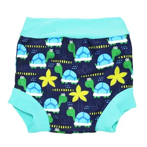 Baby Reusable Swim Diapers Cartoon Swimwear Children Adjustable Summer Swimming Nappy Pants Diaper