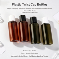 Vente en gros de flacons en PET ambré de 100 ml et 120 ml, contenants cosmétiques vides pour toner, émulsion, sérum, emballage pour soins de la peau