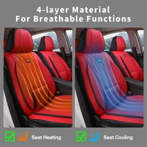 Housses de siège avant de voiture semi-personnalisées EKR, protection de siège en cuir <span class=keywords><strong>auto</strong></span>, coussins imperméables universels pour la plupart des voitures, berlines, SUV - Product Image 5