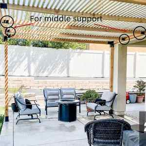 Pergola Rafters Brackets Post Corner Bracket Support de rail de pont 2x4 Clôtures, <span class=keywords><strong>treillis</strong></span> et portes - Product Image 5