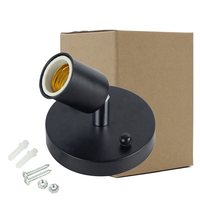Douille d'ampoule décorative moderne rotation de 360 degrés E27 support de lampe de base pour couloir porche chevet salon éclairage
