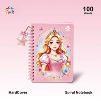 Carnet à couverture rigide, journal intime princesse tendance avec charme premium pour filles