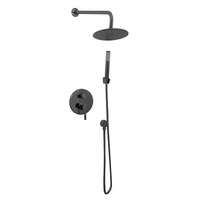 SANIPRO Robinet Mitigeur Chaud/Froid 2 Fonctions Encastré en Laiton pour Salle de Bain avec Douchette Plafond SS201 et Douchette à Main