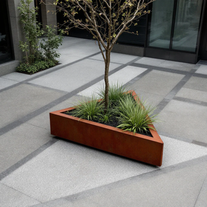 Custom Corten Steel Planting <b>Box</b> Indoor/Outdoor Use Practical & Decorative <b>Garden</b> Container Durable <b>Planter</b> Pot - Product Image 6