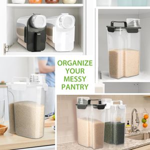 1.6L/2L/2.8L Eco-Friendly Food-grade Plastic Airtight Moisture-Proof Insect-proof Portable Grain Storage <b>Container</b> Sealing Ring - Product Image 2