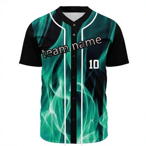 Maillot de baseball et de softball pour équipe de club, 100 % polyester, séchage rapide et respirant, coupe athlétique à manches courtes - Product Image 1