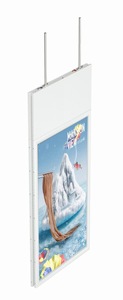 Afficheur numérique LCD <span class=keywords><strong>double</strong></span> face monté au plafond, 12V, haute luminosité, kiosque publicitaire intérieur pour centre commercial - Product Image 2