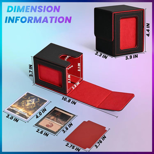 Y Y Wholesale Latest Design Trading Card 1800 Deck Box Deck Box for Cards Leather Game Pu Cards Deck Box - Product Image 5
