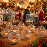 Figurines de rennes de Noël en PVC, ensemble familial de cerfs, décoration de table pour les fêtes, village de Noël, décoration Cottagecore forêt d'hiver