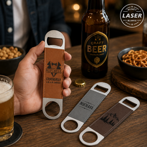 Abridor de Botellas de Cuero Sintético Personalizable con Logotipo, Abridor de Cerveza Plano, Regalo Promocional, Recuerdo de Fiesta, Barra de Bar - Product Image 4