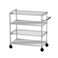 Leenol Acier au carbone SMD SMT ESD PCB Étagère à bobine 5 niveaux Fil de chrome Étagère de stockage Rack Chariot Chariot