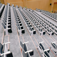 Sillas de Tela Duraderas con Patas Metálicas para Auditorios y Teatros de Estilo Moderno, Plegables, para Hoteles VIP, Escuelas y Salones