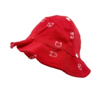 Venta al por mayor de alta calidad niños sombrero de cubo bebé algodón sombreros de cubo con estampado