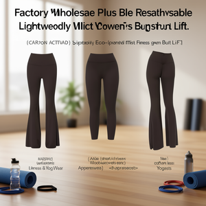 Reversible Plus Size Yoga Pants Women's Mid Waist Breathable Eco-Friendly Seamless Workout Leggings Active Stretch Fitness Wear - Product Image 2