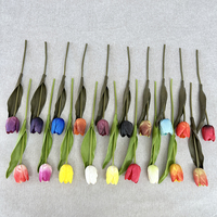 NINI Frühling-Herbst PU-Tulpen Direktgroßhandel Seiden-Kunstlilien Hochwertige Neue Design Kunstblumen Hochzeitsdekoration