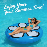 Aufblasbare Blumen-Poolmatte, Schwimminsel, Sonnenliege, See- und Strandliege, Schwimmbad-Partyspielzeug, Wasserliege für den Sommerstrand