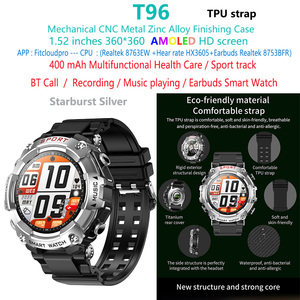 Nguồn cao cấp tại chỗ T96 đa thể thao chế độ ngoài trời SOS thể thao không thấm nước Đồng hồ CPS giám sát sức khỏe Smartwatch - Product Image 5