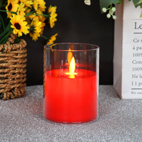 Kunden spezifisches Design Weißer Kunststoff Flimmern Moving Wick Led Kerzenlicht Elektrische flammen lose batterie betriebene LED-Kerze