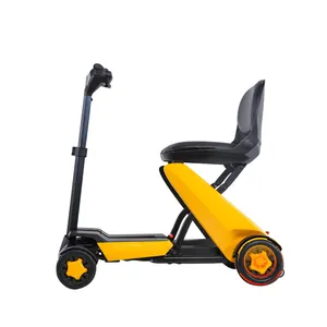 Scooter de movilidad de potencia plegable automático con el scooter de freno electromagnético Marco de aleación de aluminio portátil para