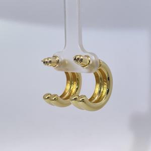 ต่างหูห่วงทองเหลืองชุบทองสองชั้น ดีไซน์เรขาคณิต คลาสสิก วินเทจ เรียบง่าย ยูนิเซ็กซ์ จาก Tianyu Gems - Product Image 6