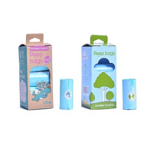 Sacs à déjections canines biodégradables et compostables haute résistance, parfum lavande, pour l'élimination des déchets - Product Image 1