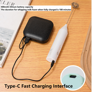 Accessoires à Café Mousseur à Lait Électrique Type-C pour Café, Mousseur de Lait, Bâton Mélangeur Latte Art, Mousseur à Lait Manuel - Product Image 3