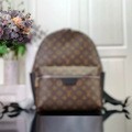 Wu Men's <b>Backpack</b> <b>Large</b> Capacity Top-Grain Cowhide Canvas Lining For Leisure Travel With 8 Inch Laptop Compartment - Product Image 3