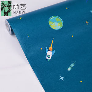 Papel tapiz <span class=keywords><strong>para</strong></span> habitación de niños papel pintado de estrellas espaciales, papel de Contacto, estante de papel de pared, extraíble, Wal - Product Image 3