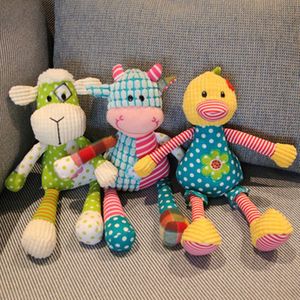 Peluche douce et confortable en forme de veau, mouton ou poulet pour bébé, jouet apaisant pour tout-petits, animal en peluche pour filles avec doublure en filet pour poupée - Product Image 2