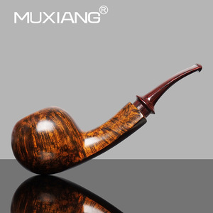 Muxiang Wooden Tobacco Pipe Straight Type Handmade Fragrant Photinia Wood Smoking Accessory - Product Image 4