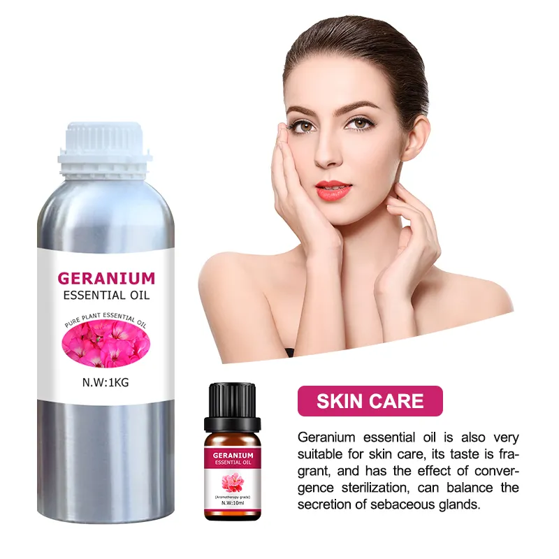 खाद्य ग्रेड संयंत्र निकालने आवश्यक तेल 100% प्राकृतिक geranium आवश्यक तेल खुशबू तेल खाद्य additive
