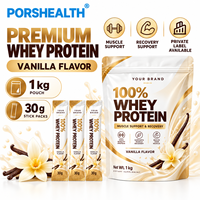 Poudre de protéines de lactosérum ODM saveur caramel, 20-29g de protéines par portion, certifiée HALAL, nutrition sportive, sachet, fournisseur de marque privée